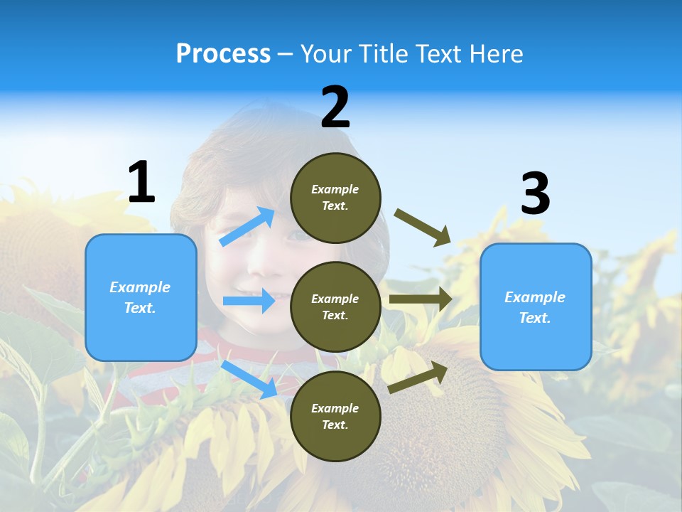 Blau Natur Feld PowerPoint Template