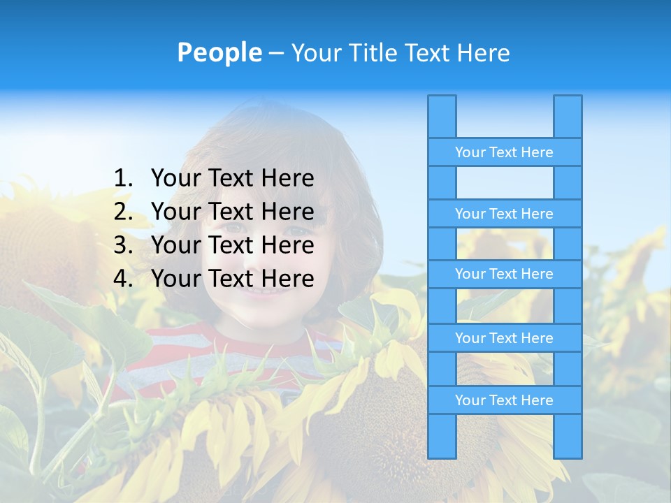 Blau Natur Feld PowerPoint Template