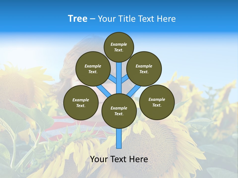 Blau Natur Feld PowerPoint Template