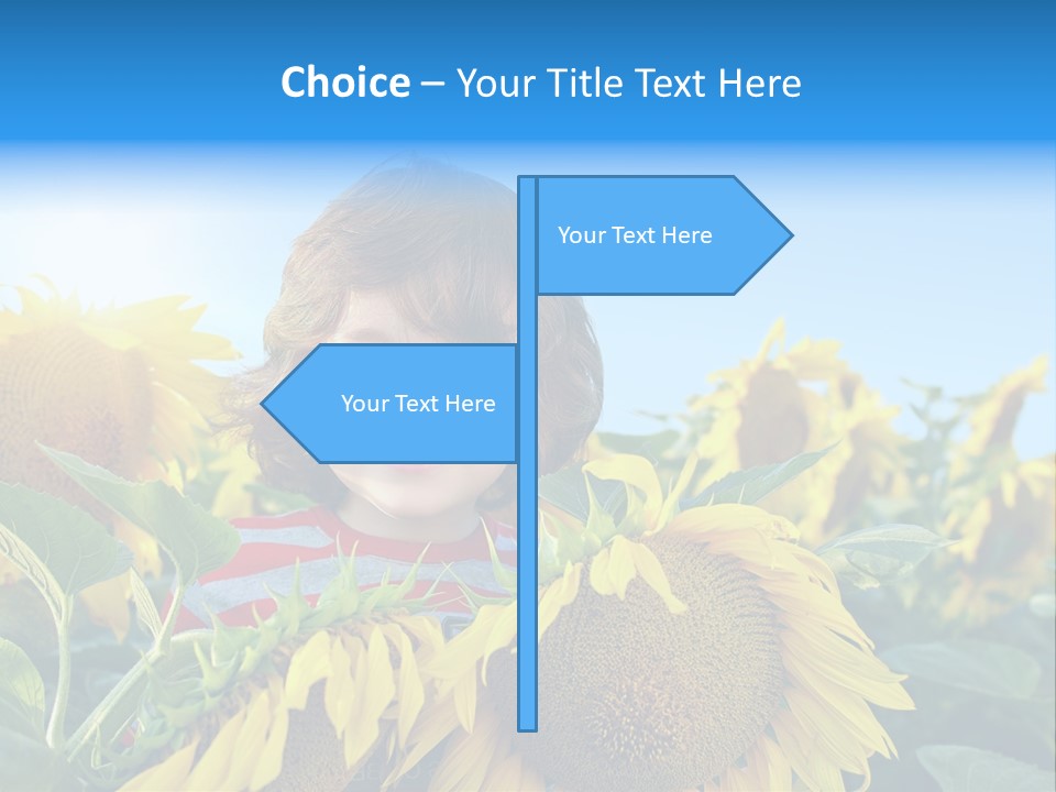 Blau Natur Feld PowerPoint Template