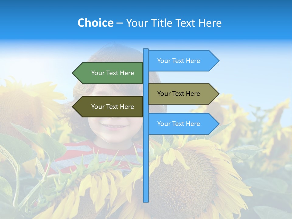 Blau Natur Feld PowerPoint Template