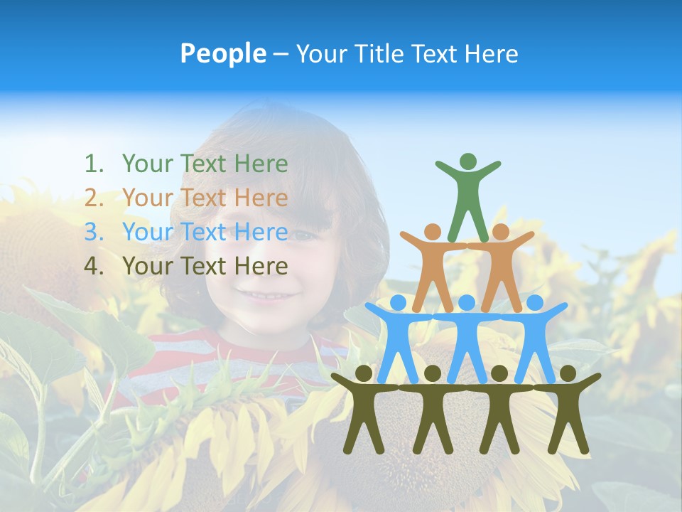 Blau Natur Feld PowerPoint Template