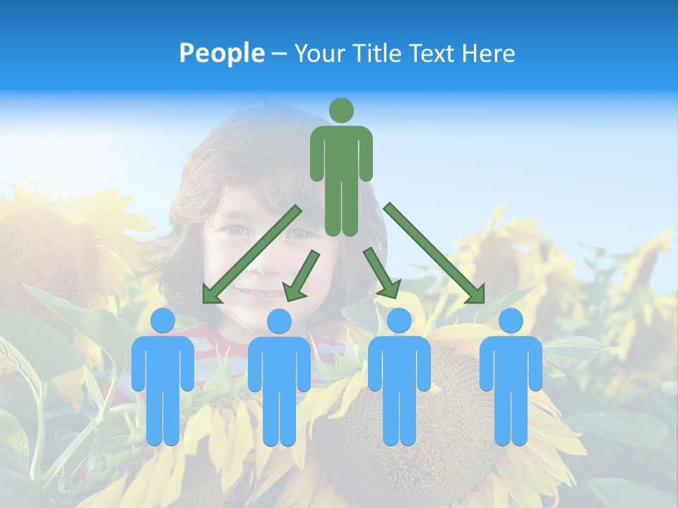 Blau Natur Feld PowerPoint Template