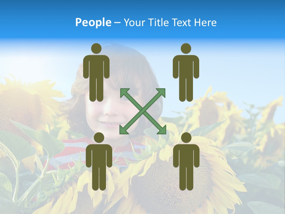 Blau Natur Feld PowerPoint Template