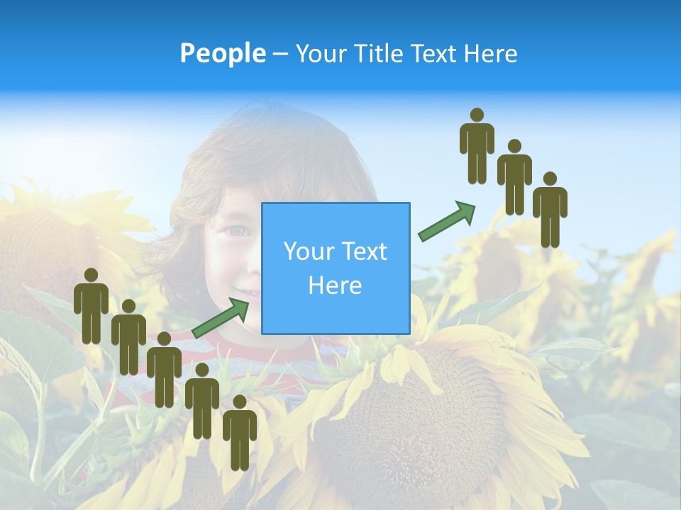 Blau Natur Feld PowerPoint Template