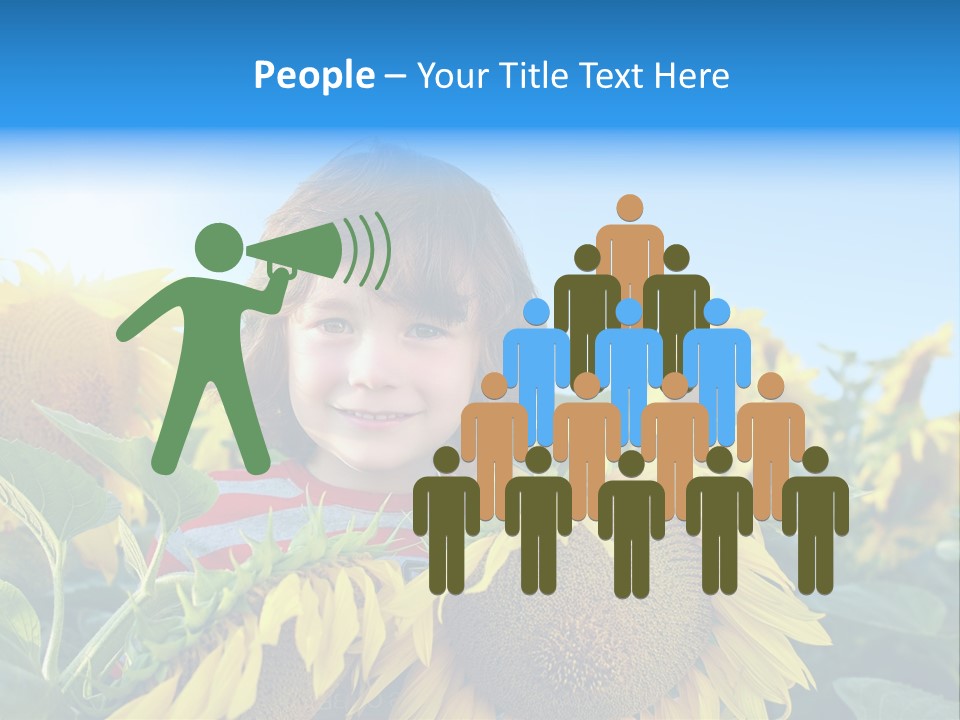 Blau Natur Feld PowerPoint Template