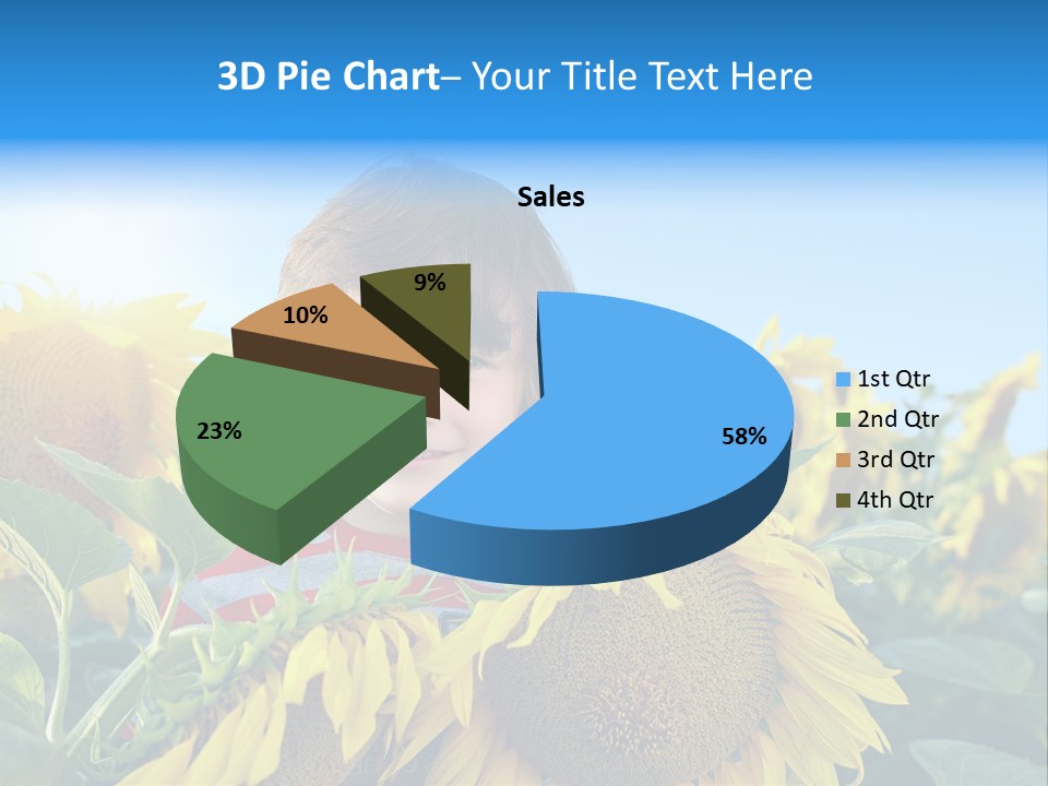 Blau Natur Feld PowerPoint Template