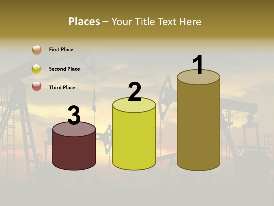 Sunset Silhouette Rig PowerPoint Template