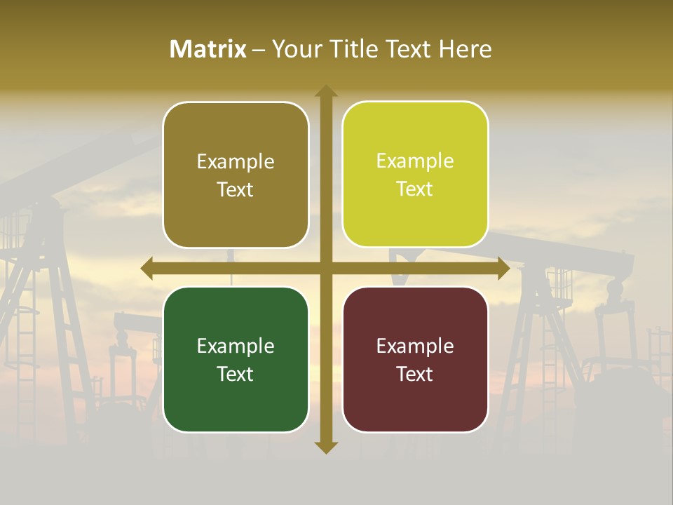 Sunset Silhouette Rig PowerPoint Template