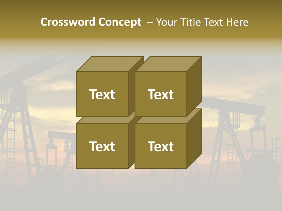 Sunset Silhouette Rig PowerPoint Template