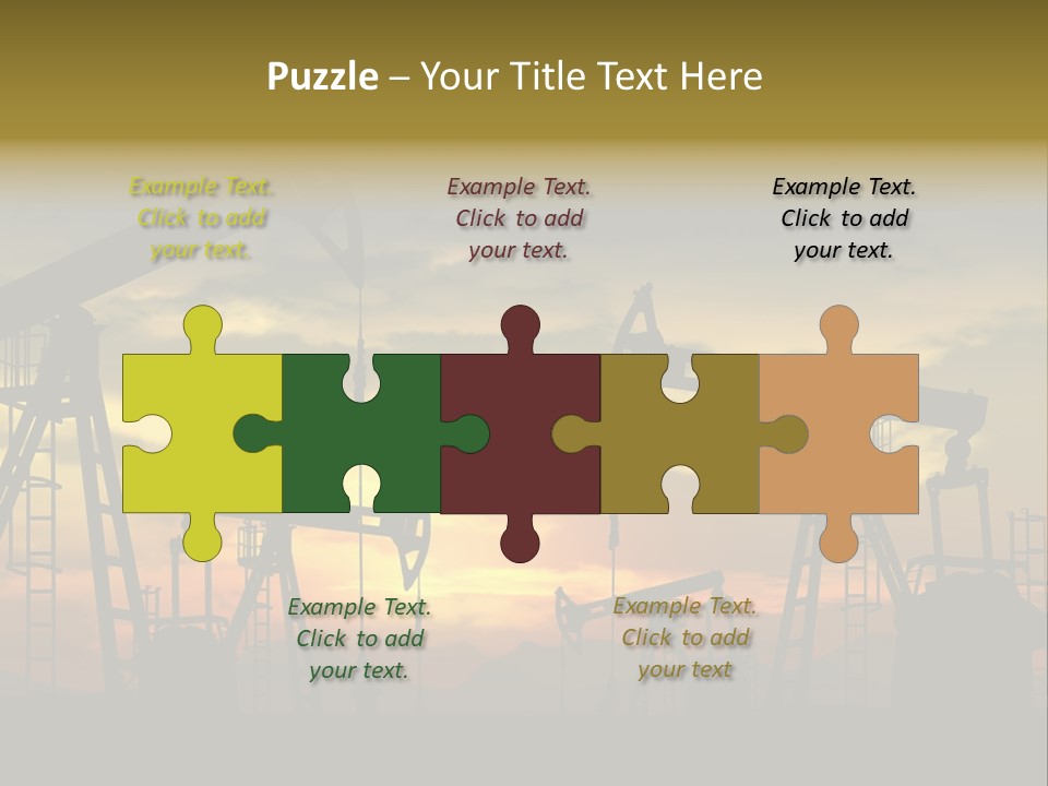 Sunset Silhouette Rig PowerPoint Template