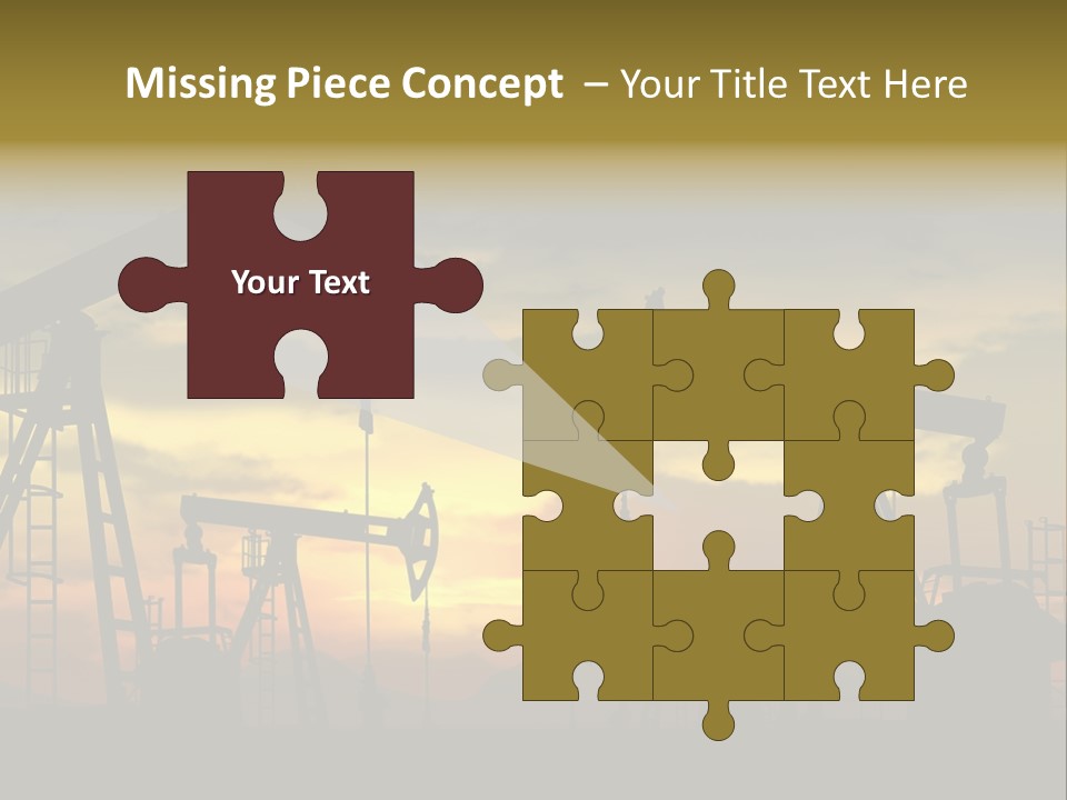 Sunset Silhouette Rig PowerPoint Template