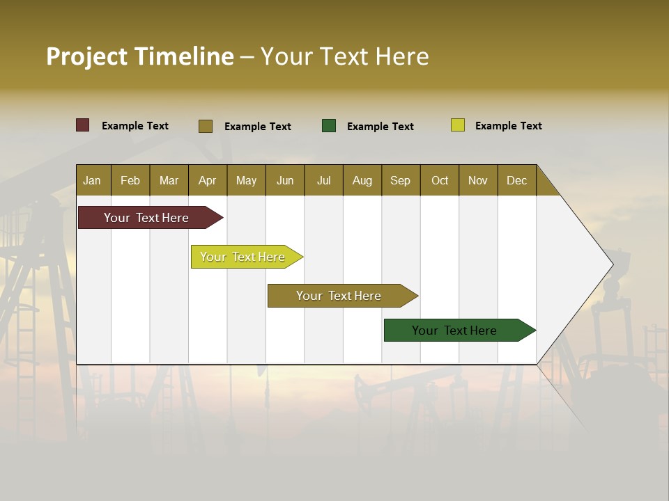 Sunset Silhouette Rig PowerPoint Template