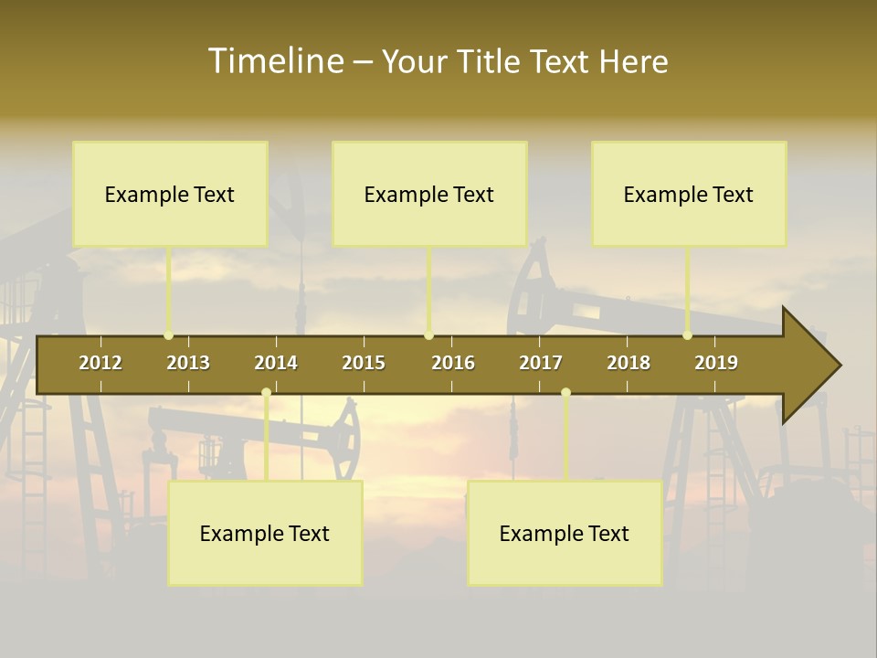 Sunset Silhouette Rig PowerPoint Template