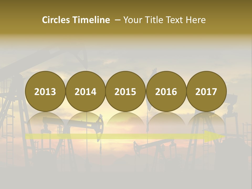 Sunset Silhouette Rig PowerPoint Template