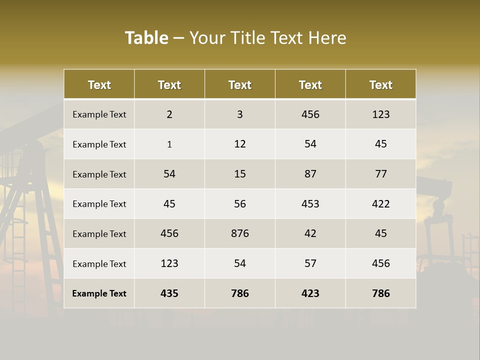 Sunset Silhouette Rig PowerPoint Template