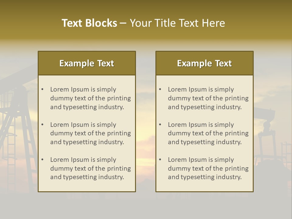 Sunset Silhouette Rig PowerPoint Template