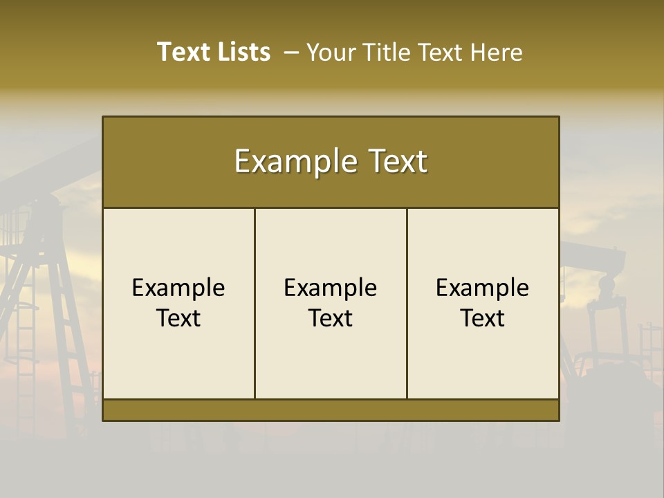 Sunset Silhouette Rig PowerPoint Template
