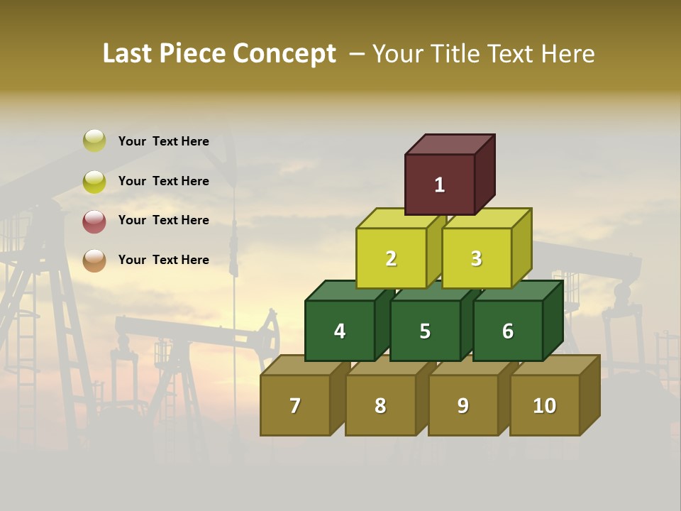 Sunset Silhouette Rig PowerPoint Template
