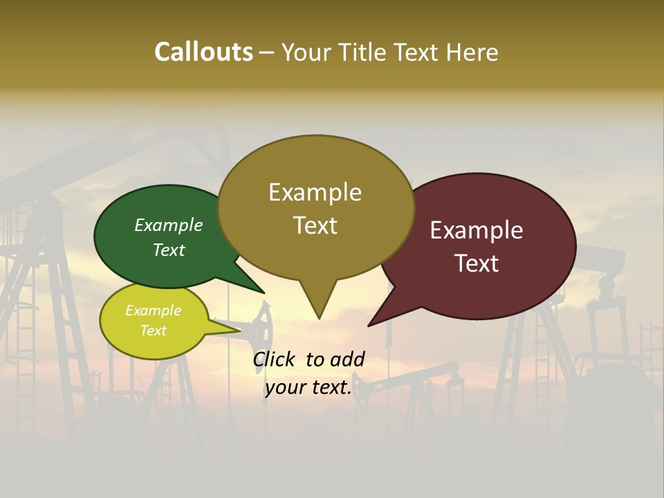 Sunset Silhouette Rig PowerPoint Template