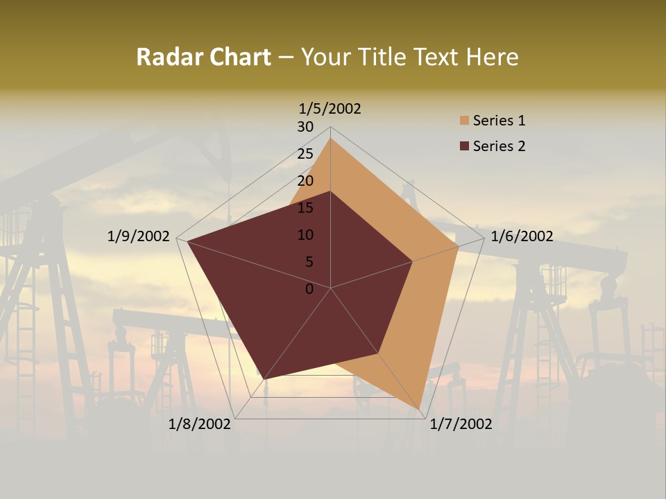 Sunset Silhouette Rig PowerPoint Template