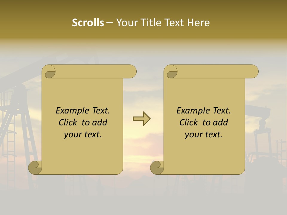 Sunset Silhouette Rig PowerPoint Template