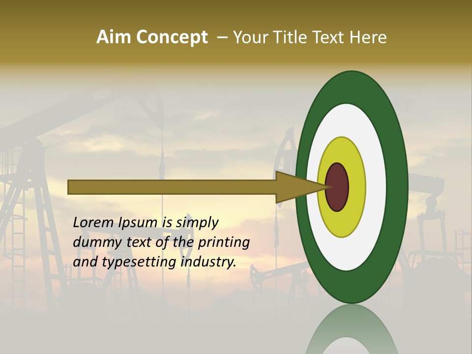 Sunset Silhouette Rig PowerPoint Template