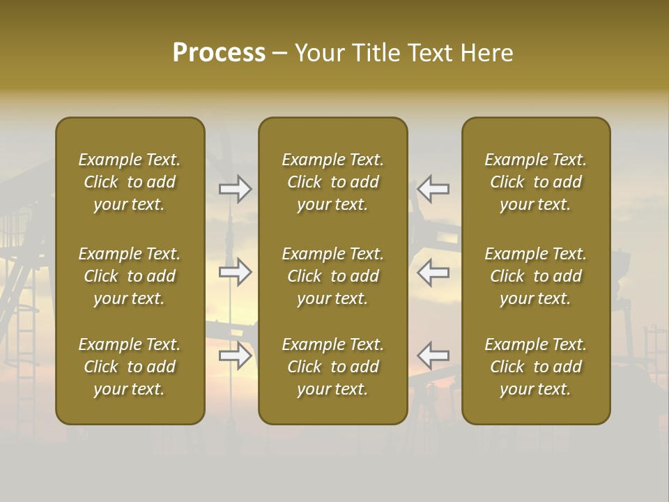 Sunset Silhouette Rig PowerPoint Template