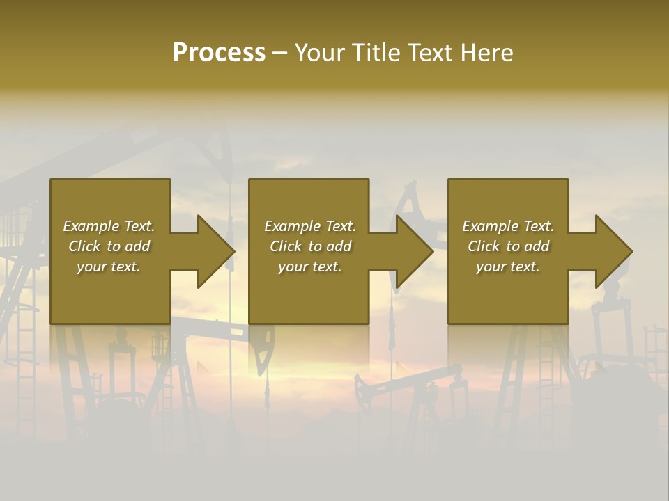 Sunset Silhouette Rig PowerPoint Template