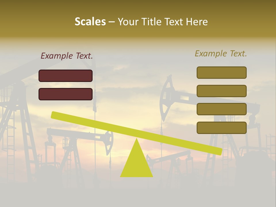 Sunset Silhouette Rig PowerPoint Template