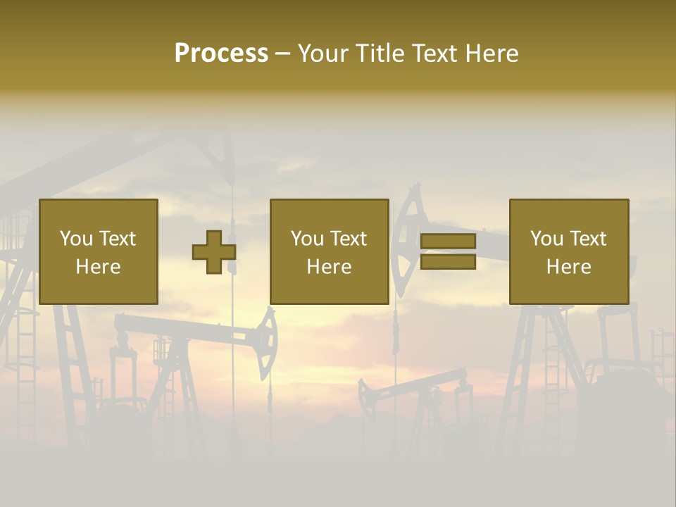 Sunset Silhouette Rig PowerPoint Template