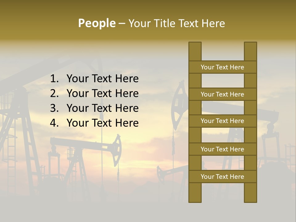Sunset Silhouette Rig PowerPoint Template