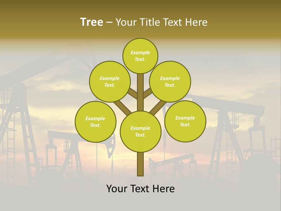Sunset Silhouette Rig PowerPoint Template