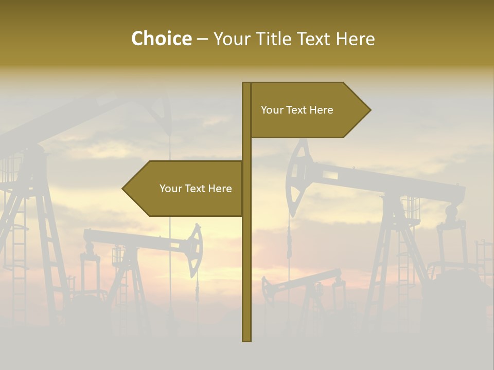 Sunset Silhouette Rig PowerPoint Template