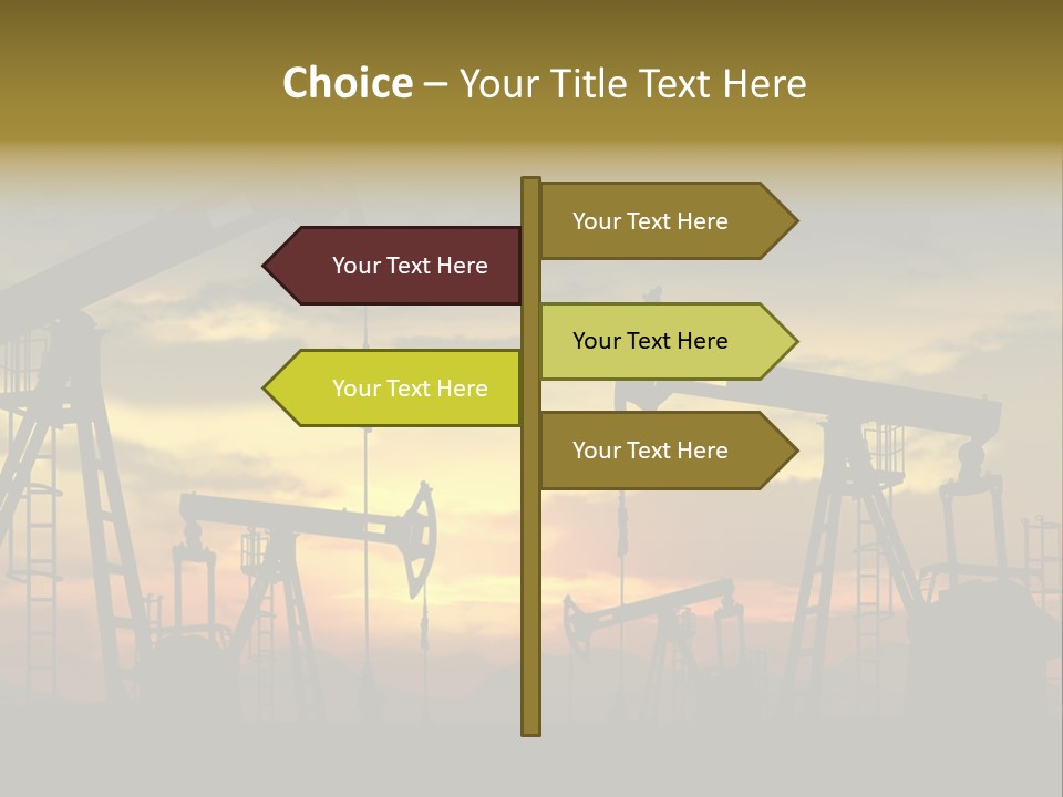 Sunset Silhouette Rig PowerPoint Template