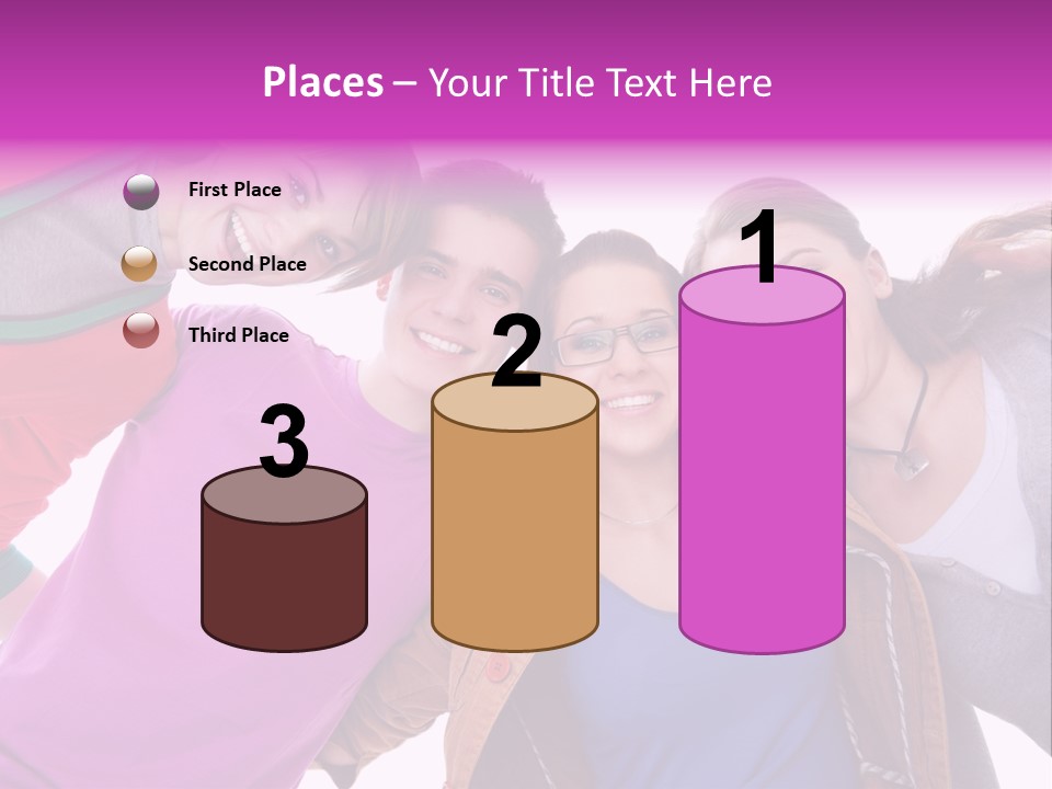 Together Smile Girl PowerPoint Template