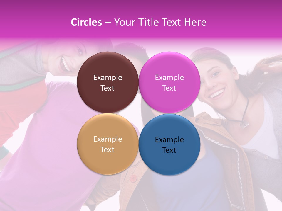 Together Smile Girl PowerPoint Template