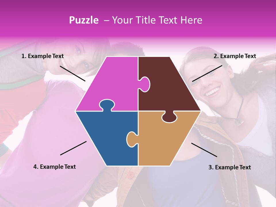 Together Smile Girl PowerPoint Template