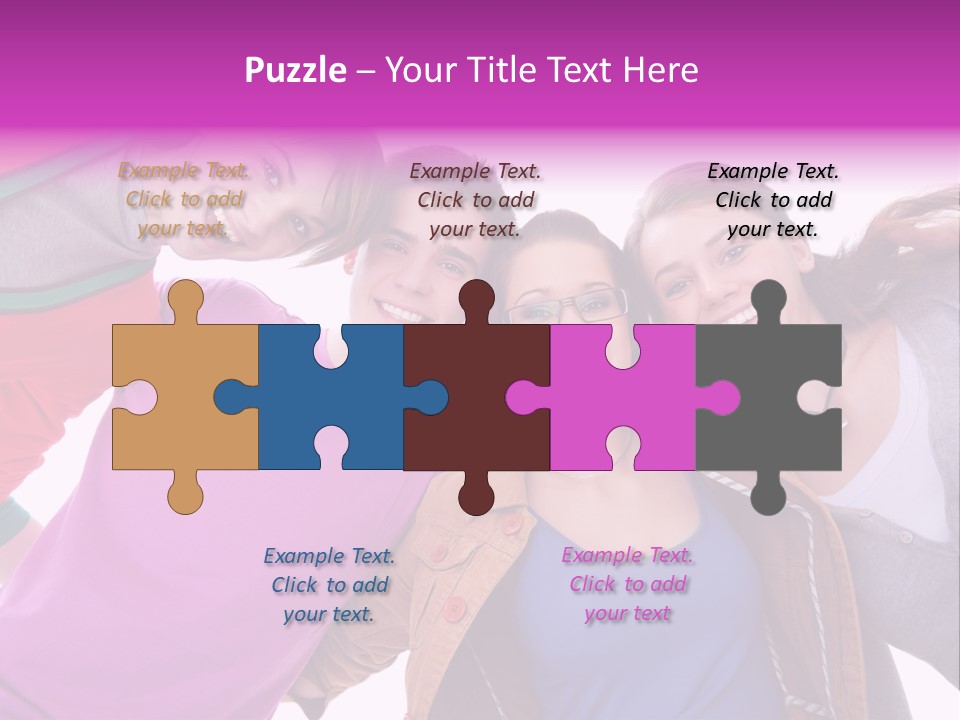 Together Smile Girl PowerPoint Template