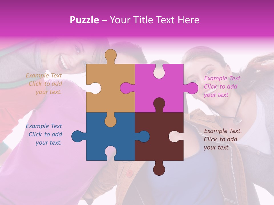 Together Smile Girl PowerPoint Template