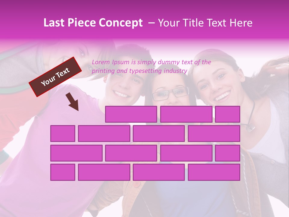 Together Smile Girl PowerPoint Template