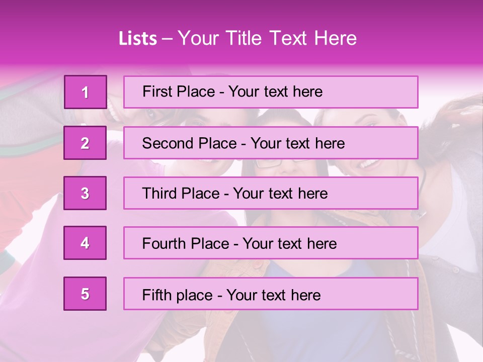 Together Smile Girl PowerPoint Template