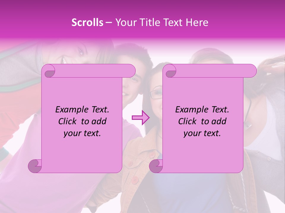 Together Smile Girl PowerPoint Template