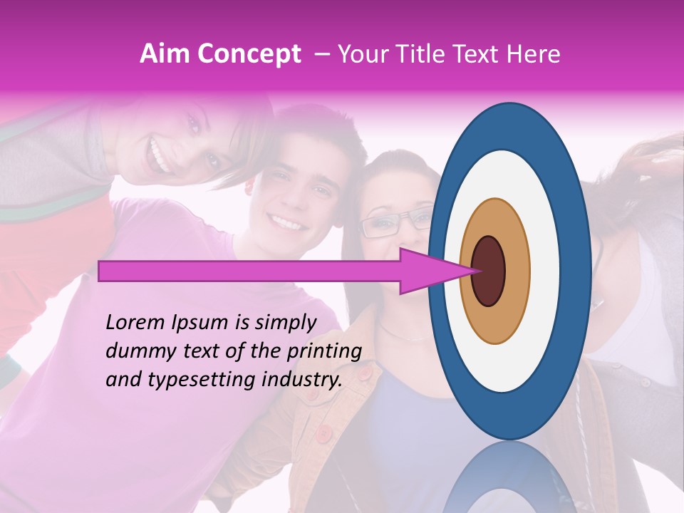 Together Smile Girl PowerPoint Template