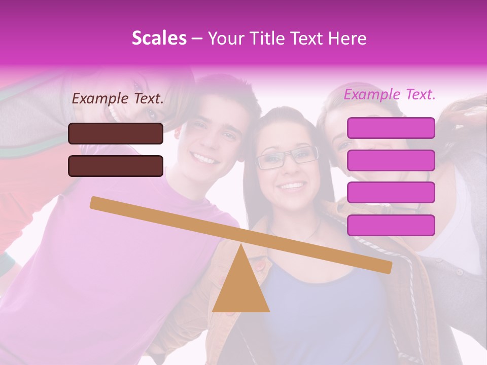 Together Smile Girl PowerPoint Template