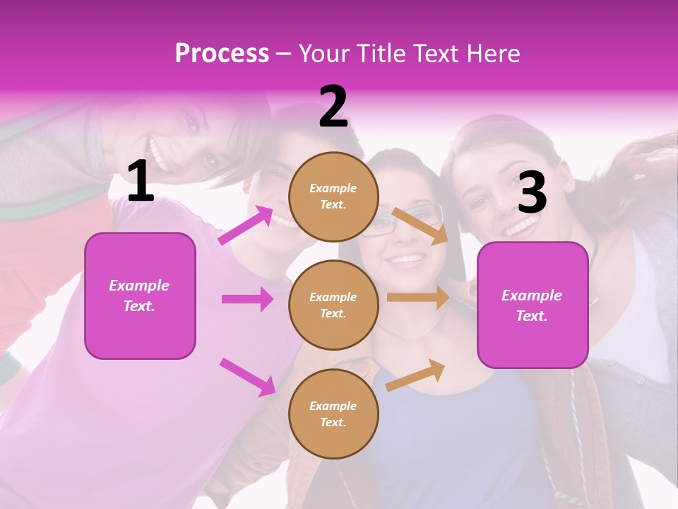 Together Smile Girl PowerPoint Template