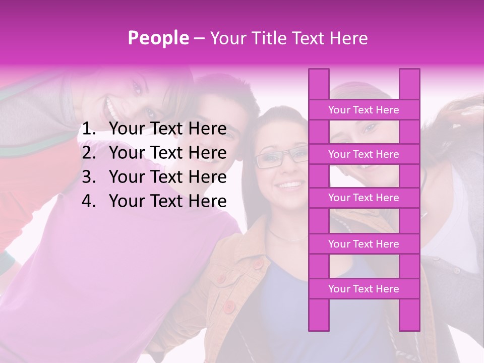 Together Smile Girl PowerPoint Template