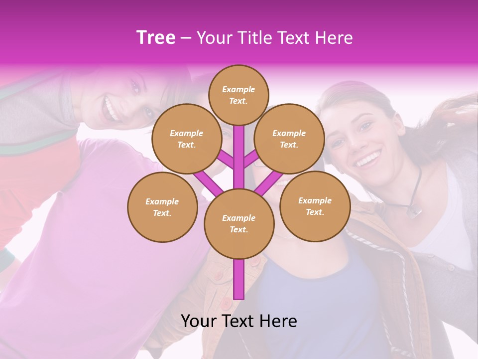 Together Smile Girl PowerPoint Template