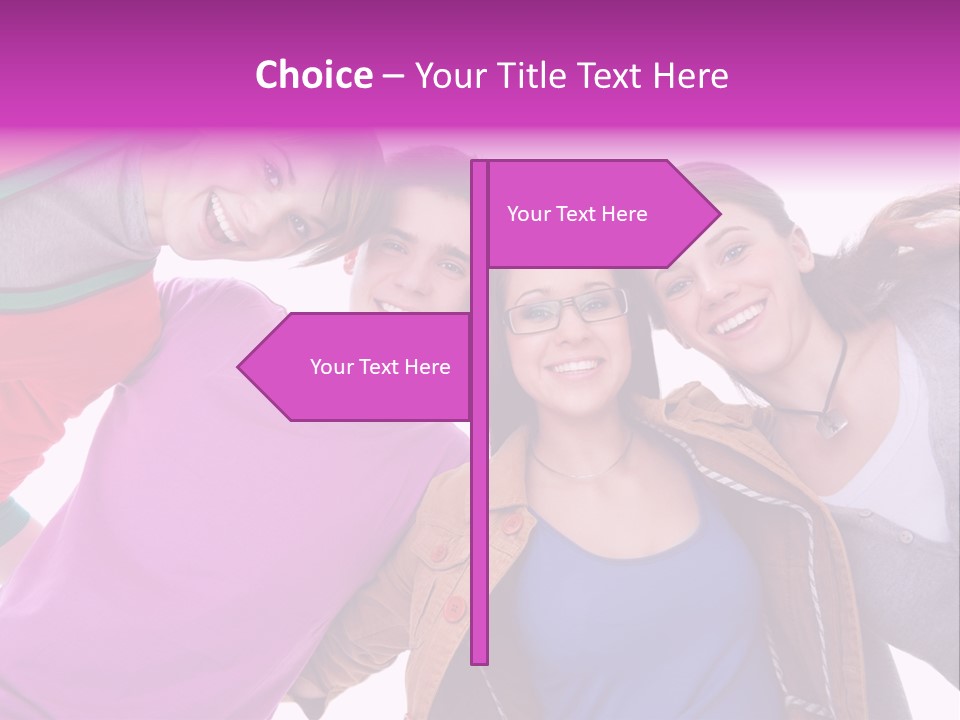 Together Smile Girl PowerPoint Template