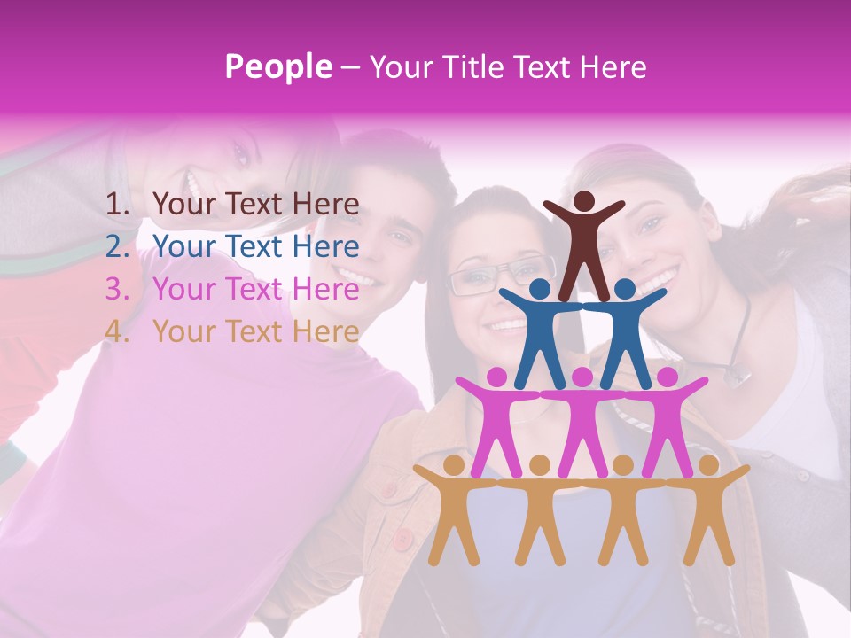 Together Smile Girl PowerPoint Template